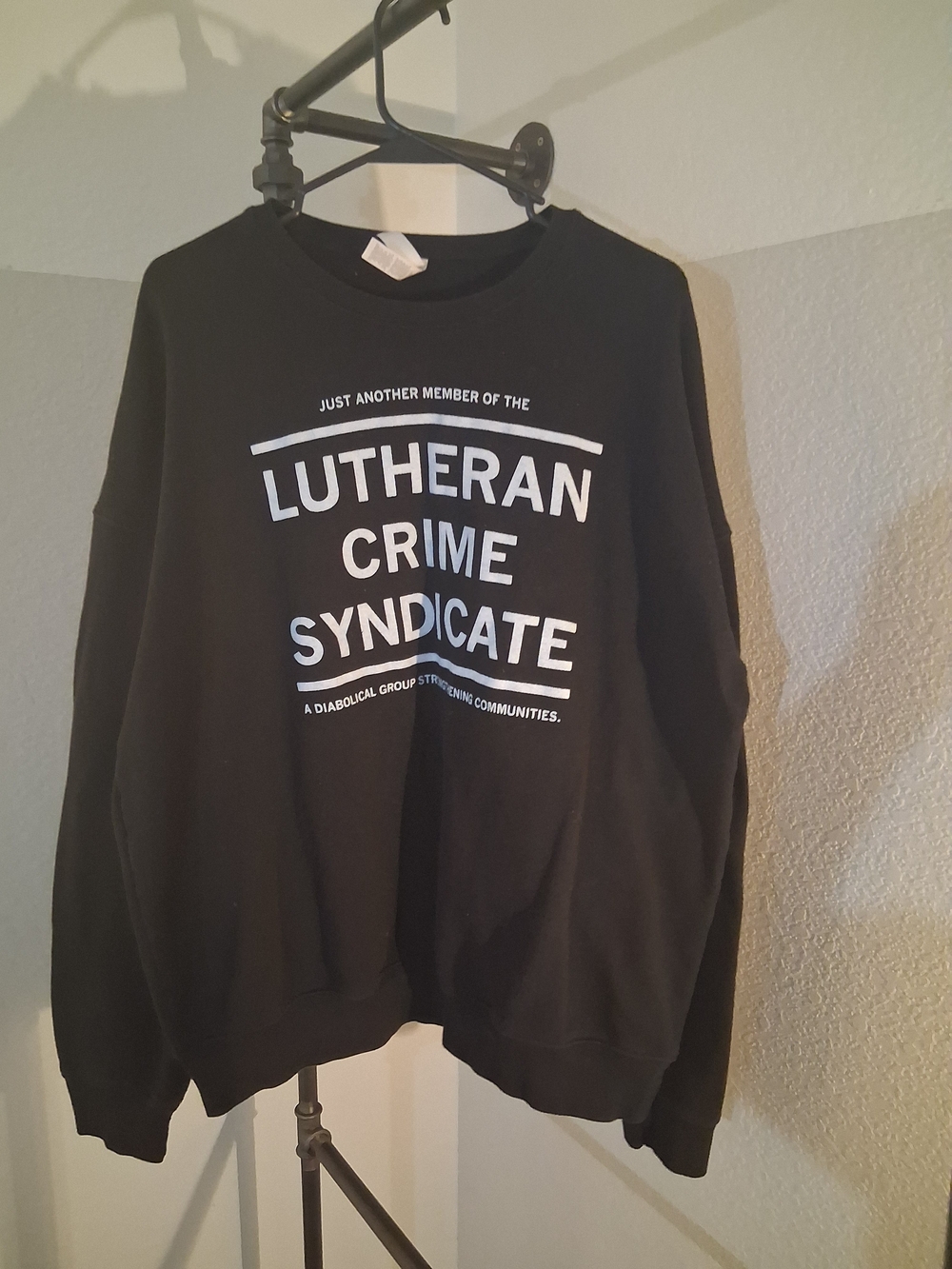 Lutheran Crime Syndicate Black Crewneck Sweatshirt